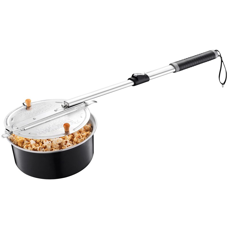 Campfire Popcorn Popper - Old Fashioned Popcorn Maker with Telescoping