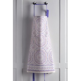 Maison d' Hermine Apron 27.50"x31.50" 100% Cotton 1 Piece Adjustable Neck Strap Cloth Apron with Center Pocket & Long Ties for Mother's Day Gifts, Women Men, Chef, Mandala - Spring/Summer