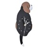 Wall Clock Self Adhesive Waterproof 3D Effect Silent Movement Dog