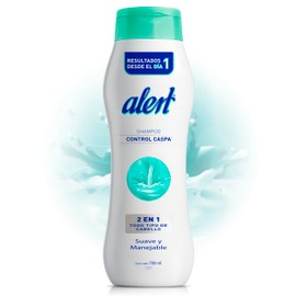 ALERT - Shampoo 2 en 1. Shampoo control caspa para un cabello suave y manejable para todo tipo de cabello. Botella con 700ml.                         