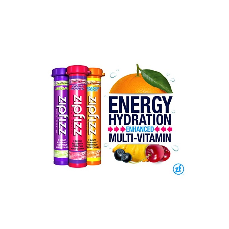 Zipfizz Energy Drink Mix, Electrolyte Hydration Powder with B12 and