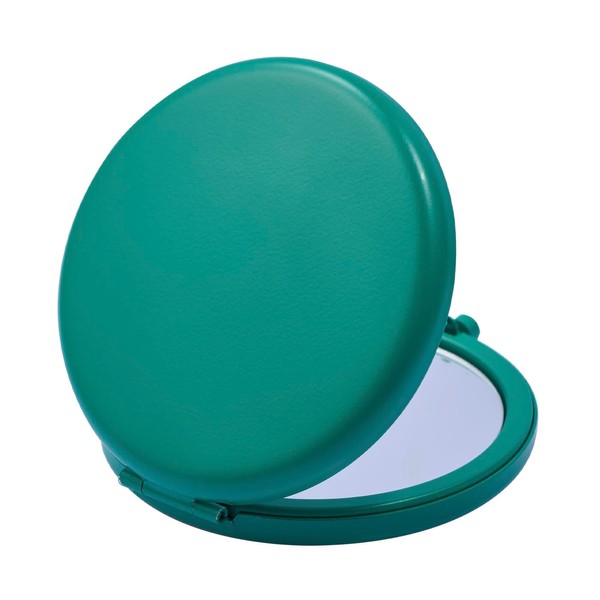 Compact Mirror for Purse, Metal Round Shell, Double-Sided 1X/2X Magnifying,