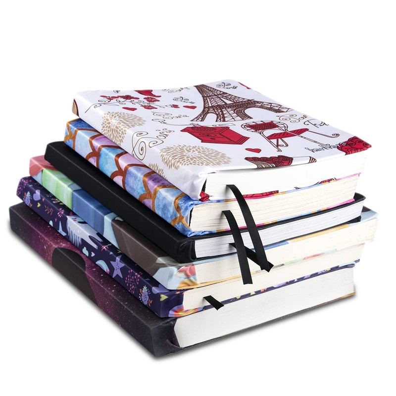 6 Pack Stretchable Book Covers, Jumbo Book Sleeves for Textbook
