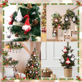 Tutukyle Christmas Gnome Pendants, Christmas Tree Decorations, 12 Pieces, Christmas Angel Small Figures, Christmas Tree Decoration, Small Gnome Christmas Decoration, Christmas Tree Crafts, Christmas