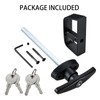 CZC AUTO Shed Door Latch T-Handle Lock Kit, 5 1/2"