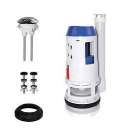 Ulinlo Pouly 3-Inch Dual Flush Valve Repair Kit for Two-Piece Toilet, Includes Flush Valve, Button, Gasket, and Bolts – Specifically Designed for Dual Flush Valve Replacement and Repair