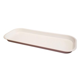 Large Thin White Plastic Catering Tray - KB6 (381mm L x 152mm W x 22mm D)