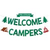 Welcome Campers Banner - Camping Theme Birthday Bachelorette Party Decor,