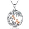 EUDORA Harmony Ball Mother Daughter Necklace Women's 925 Sterling Silver,