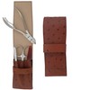 Tenartis 4-Piece Manicure and Pedicure Case Real Leather for Men