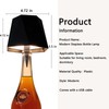 JKEYES 2PCS Black Wireless Liquor Wine Bottle Lamp Touch Dimmable