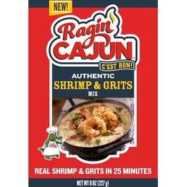 Ragin' Cajun Shrimp & Grits Cajun Seasoning Mix, 8 Ounces (Pack Of 6)