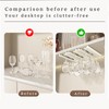 Vaisoeny 2Pack Wine Glass Holder - Under Cabinet, No Drilling