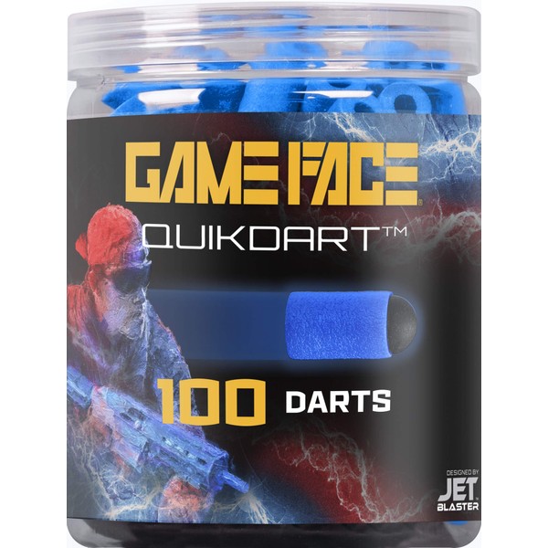 Game Face Prime Quik Darts GFJBDB for Prime Foam Dart Blasters, Blue