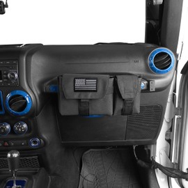 Hooke Road Interior Storage Bag Co-Pilot Center Console Organizer Compatible with 2007-2026 Jeep Wrangler JK JL Gladiator JT