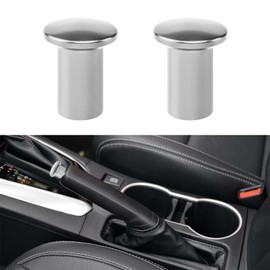 Lecctso 2PCS Turn Knob Drift Button, Aluminum E-Brake Handle Handbrake Emergency Cover, Universal Car Accessories Compatible with Subaru BRZ, Toyota GT86 and Scion FRS (Sliver)