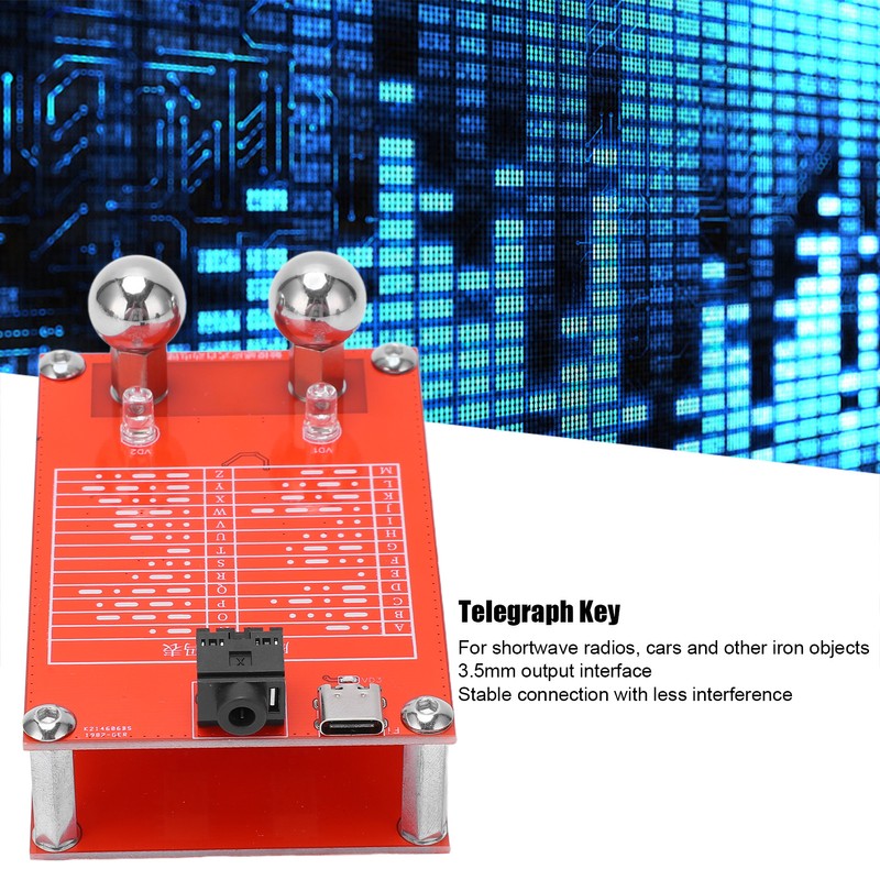 Automatic Telegraph Key Touch Sensitive CW Contact Key for Shortwave
