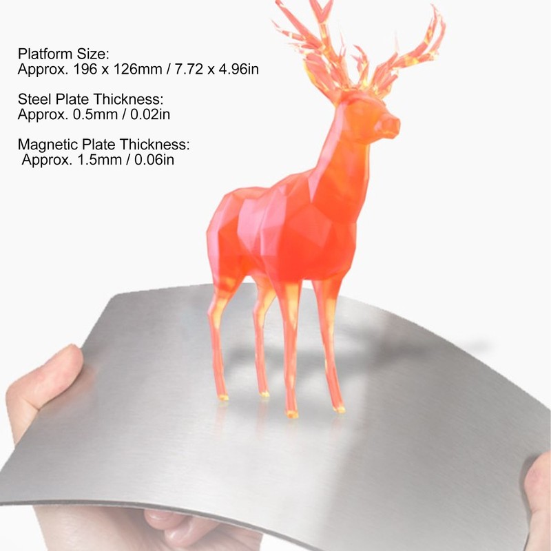 Spring Steel Plate Flexible 196x126mm Magnetic Platform Print Bed for