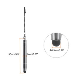 QUARKZMAN 3 Pack Metal Touch Screen Pen Metallic Phone Stylus Retractable Mini Capacitive Pen Aluminum Alloy Universal Gray