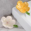 MZSX Ceramic petals Soap Dish, White Ceramic Soap Dish with