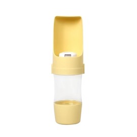 Dog Water Bottle Portable -Foldable Travel Water with Food Container, Leak Proof and Lightweight Water Bottle for Dogs,Dog Stuff Accessories Items,Lightweight & Convenient for Outdoor (Yellow, Small)