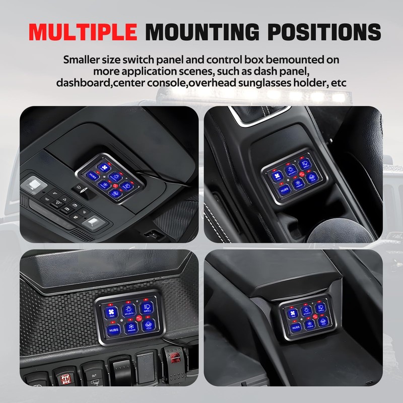 6 Gang Switch Panel with Automatic Dimmable On-Off LED Switch