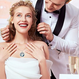 TOUPOP Tree of Life Necklace Sterling Silver Moonstone Irish Celtic Pendant Necklace Family Tree Moonstone Jewelry Blue Crystal Valentines Day Birthday Gifts for Women Her Wife Girlfriend Mom