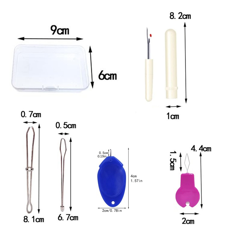 Elionless Needle Threaders Kit, 8 Small Eye and Gourd Shaped