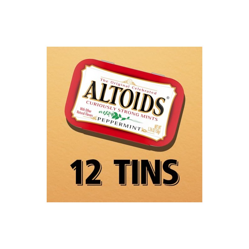 Altoids Curiously Strong Peppermint Mints - 12 Pack