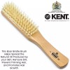 Kent Ladies Finest White Boar Bristle Flat Narrow Hair Brush