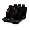 Bottari SpA 29010 My Flower Swivel Car Covers - Black/Pink