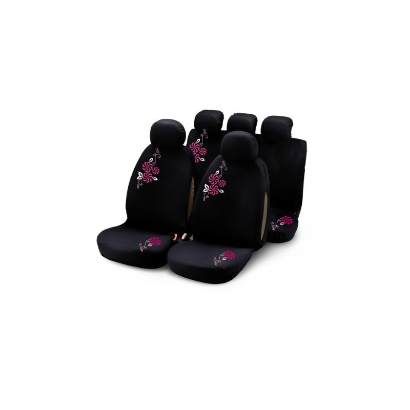 Bottari SpA 29010 My Flower Swivel Car Covers - Black/Pink