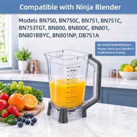72oz XL Replacement Pitcher Compatible with Ninja BL750 Series Blender