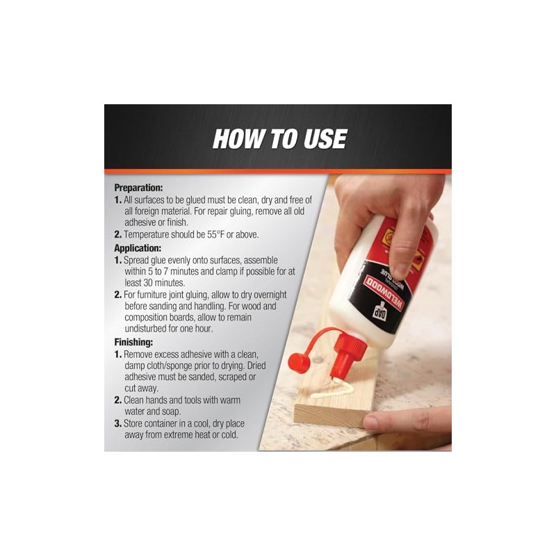 DAP Weldwood Original Wood Glue, Yellow, 1 gal (7079800498)