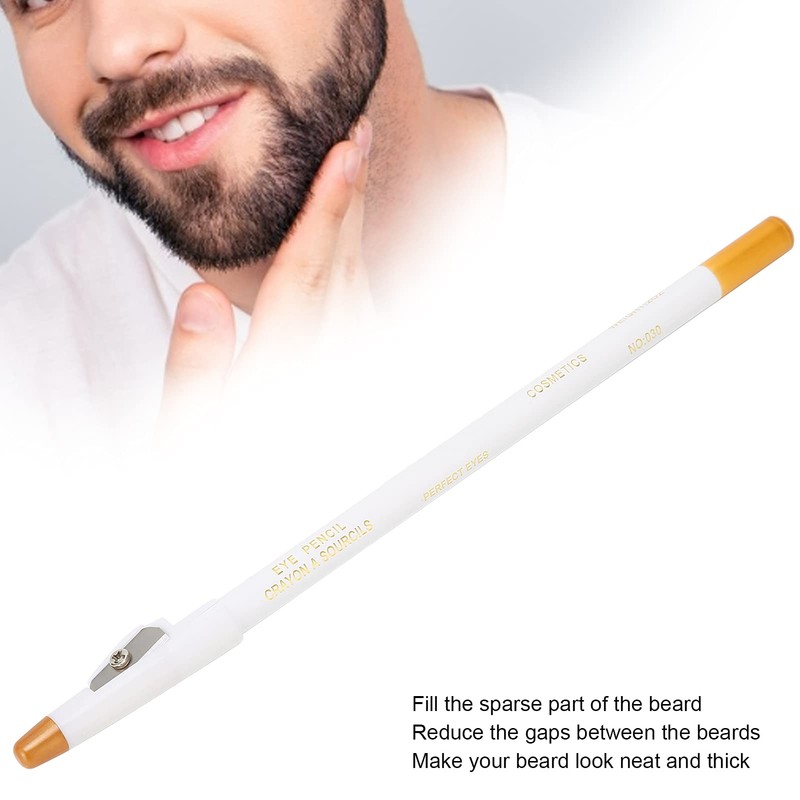 Beard Pencil, Beard Pencil Liner with Sharpener, Beard Shaping Pen