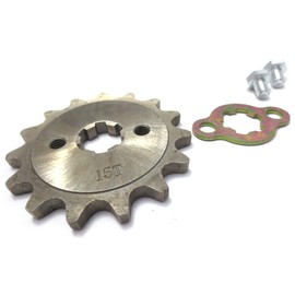 [MAXIMASELECT] Front Sprocket with Fixing Plate, Chain Wheel Sprocket, 420-15, Jorkab, Little Cub, Super Cub, Cross Cub, Benrey 50S/90S, for Dream 50, Ape 50/100, XR50/100 NSF100