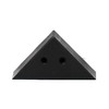 JSP Manufacturing 3" Triangle Plastic Furniture Black Corner Legs -