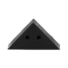 JSP Manufacturing 3" Triangle Plastic Furniture Black Corner Legs - Sofa Couch Chair Ottoman (1 Leg)