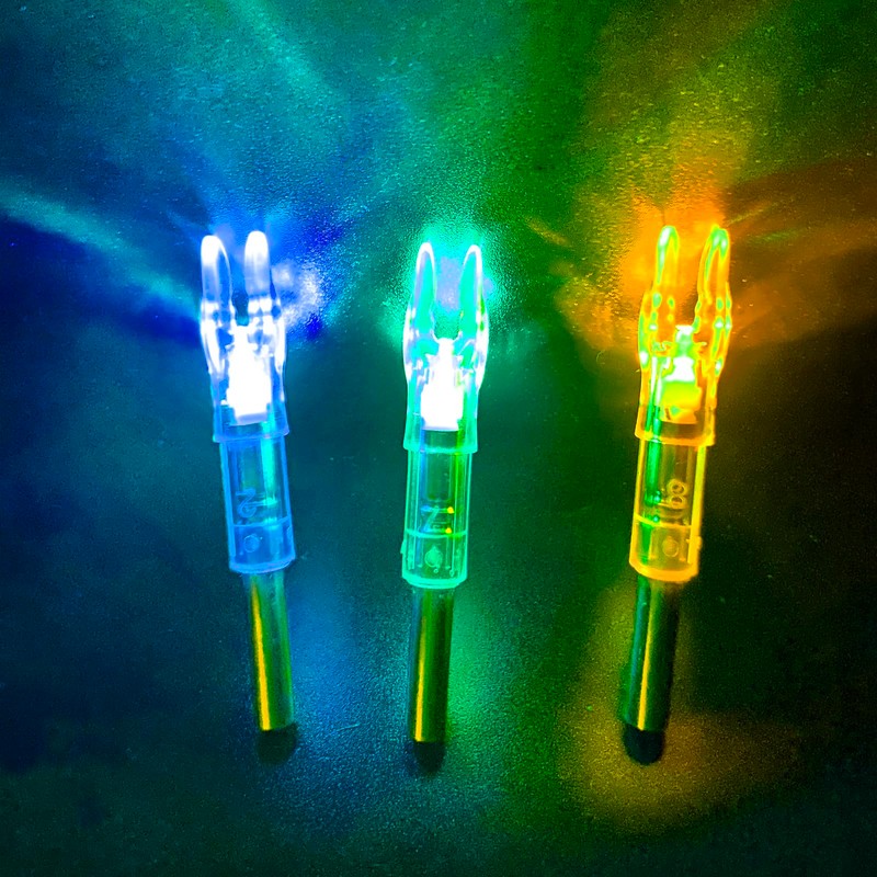 KEAUP 12-Pack or 6-Pack S Lighted Nocks for Arrows .244/6.2mm