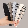 Amariver Headbands for Women 4Pcs Zigzag Headbands Elastic Teeth Comb