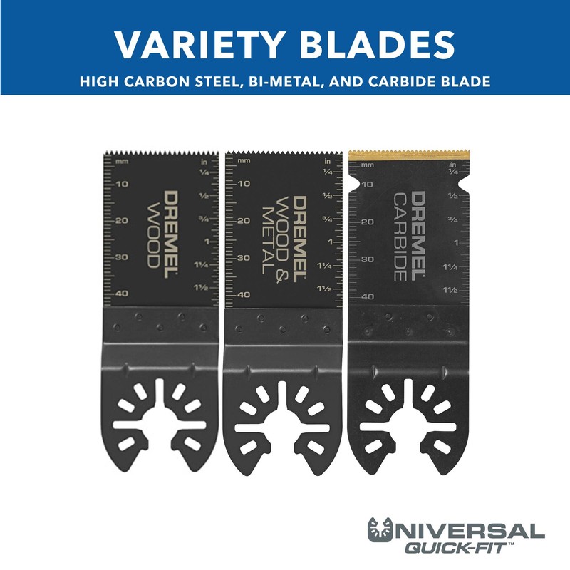 Dremel MM488B Oscillating Multitool Blade Variety Pack, Universal Flush Cut