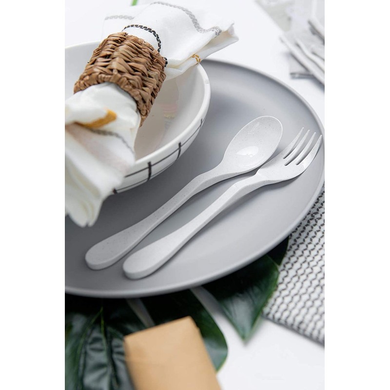 Knork Eco Plant Based 24 Pack Reusable Bamboo Flatware Set