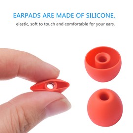 4 Pair Replacement Eartips Silicone Earbuds Buds Set for Powerbeats Pro Wireless Earphone Headphones (PRO eartips Red)