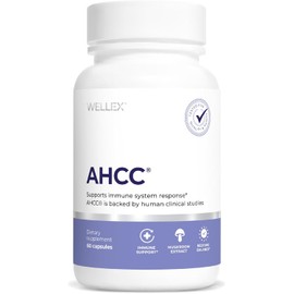 AHCC Food Supplement by Papillex - Maximum Strength - Immune Support - 20+ Human Research Studies - from Shiitake Medicinal Mushrooms - 60 Veggie Caps(1 Pack)