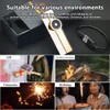 GADATOP Windproof Lighter Outdoor, Triple-Arcs Electric Lighter, Rechargeable USB Lighter,