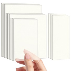 600 Sheets Transparent Sticky Notes, Waterproof and Easy to Write on Transparent Sticky Notes, Rewritable Transparent for School Supplies, School, Office, Home, Four Sizes