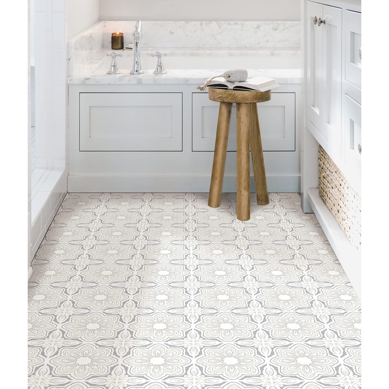 FloorPops Gray Morris Peel & Stick Floor Tiles, FP3896