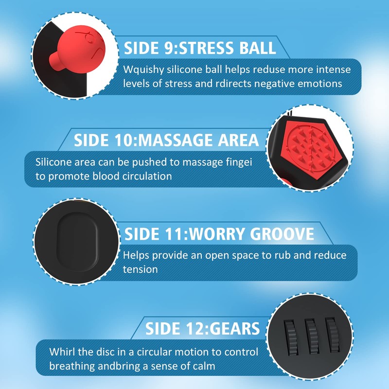 Fidget Dodecagon –12-Side Fidget Toys Cube Relieves Stress and Anxiety