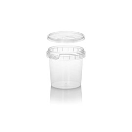 125ml Plastic Tubs Containers Tamper Evident Lids Food grade CLEAR REUSABLE (20)