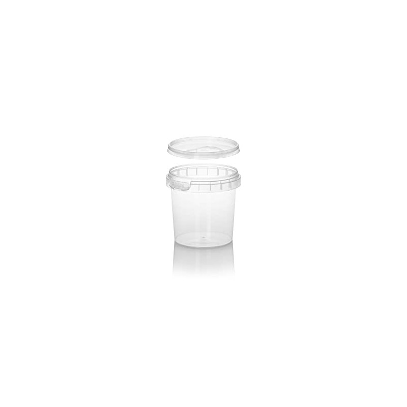 125ml Plastic Tubs Containers Tamper Evident Lids Food grade CLEAR